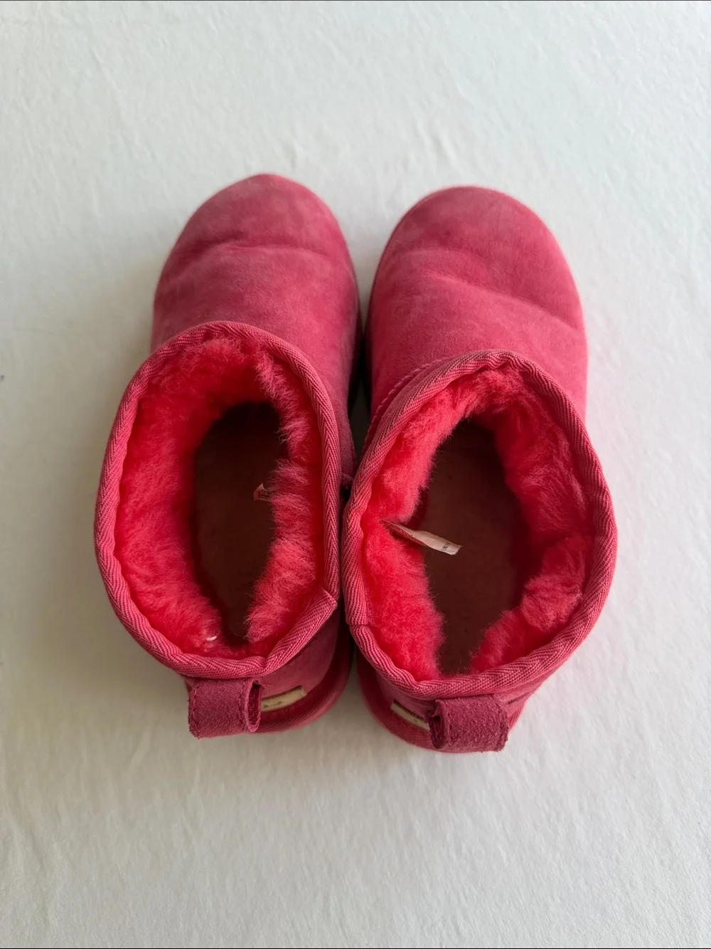 Ugg Plush Pink mini Shearling Slip-On Boots